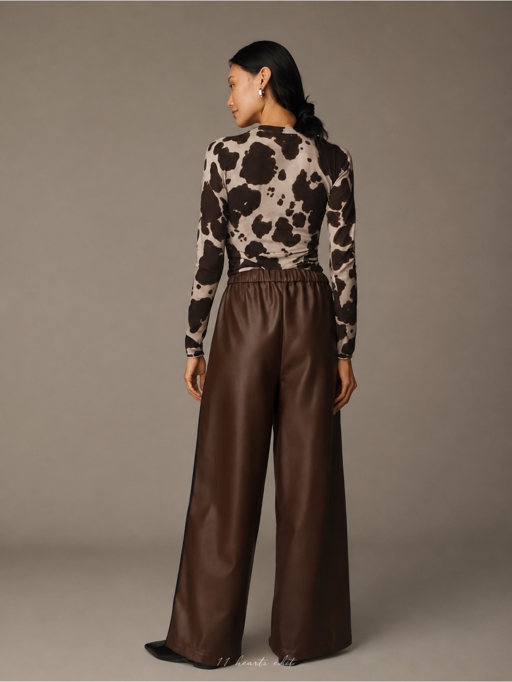 ANTHROPOLOGIE Maeve Faux Leather Pull-On Track Pants NWT Medium - Picture 4 of 11
